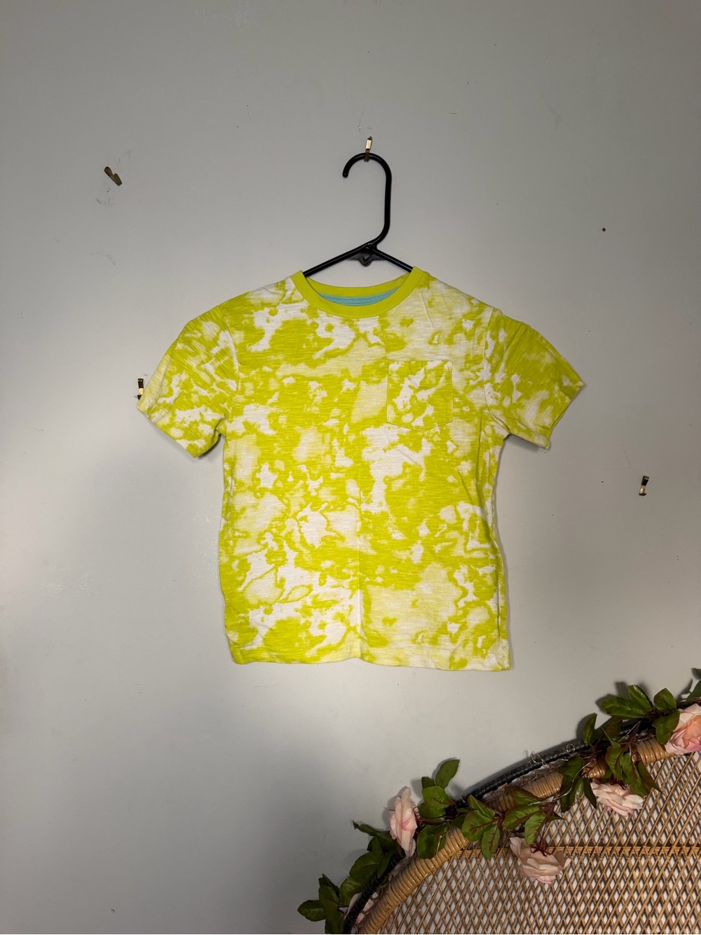 George Neon lime/yellow & White Tie-Dye Short Sleeve Tee